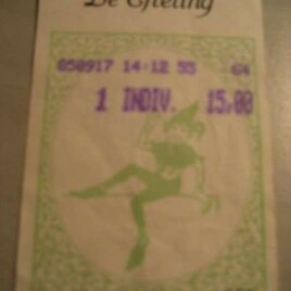 Entreeticket "15 gulden"