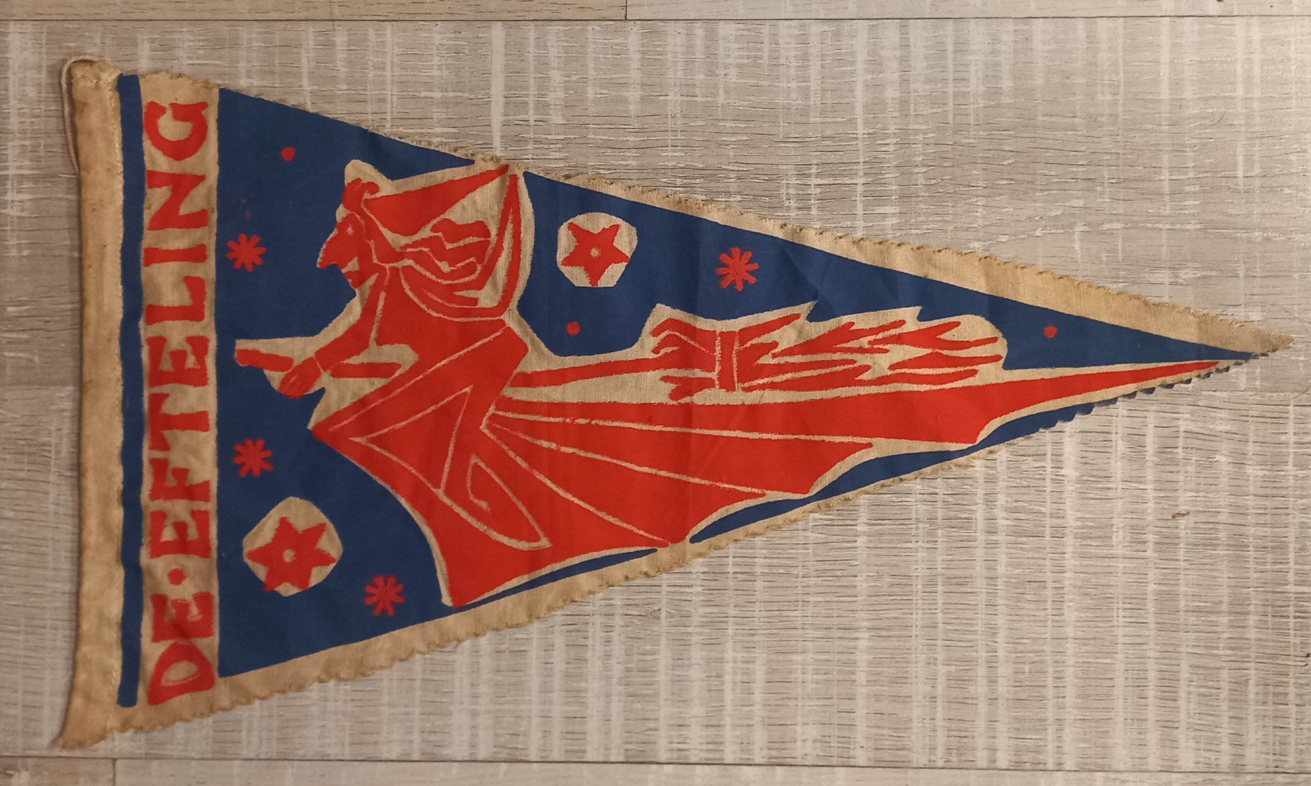 Fietsvlaggetje Heks Blauw Rood